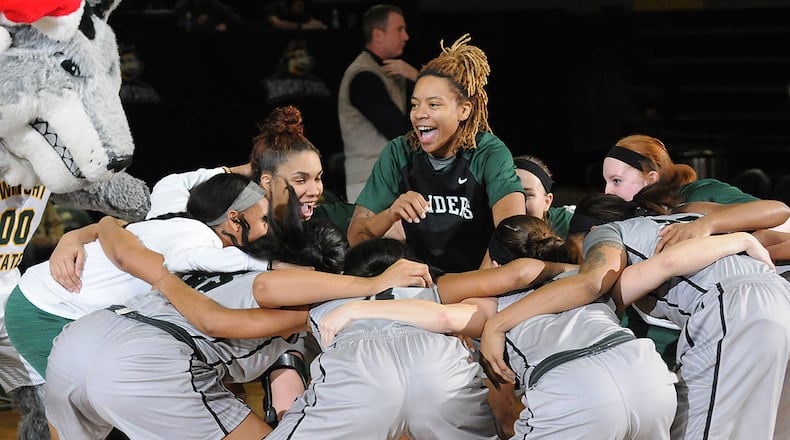 Wright State senior Antania Hayes smiles as she prepares to make her season debut Dec. 15, after recovering from a torn ACL. KEITH COLE/SUBMITTED PHOTO