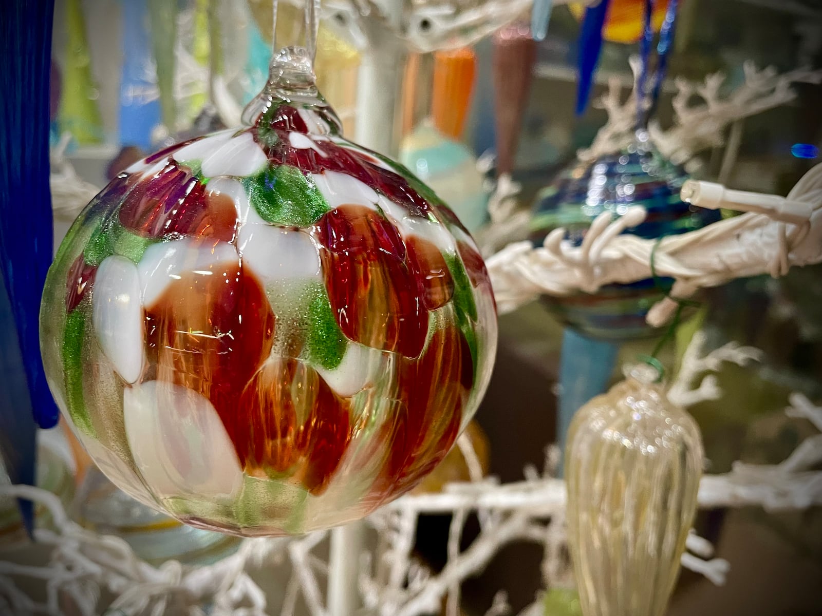 Nyminal Glass, a glass blowing studio and gallery in Dayton, is offering ornament making classes for the holiday season. NATALIE JONES/STAFF