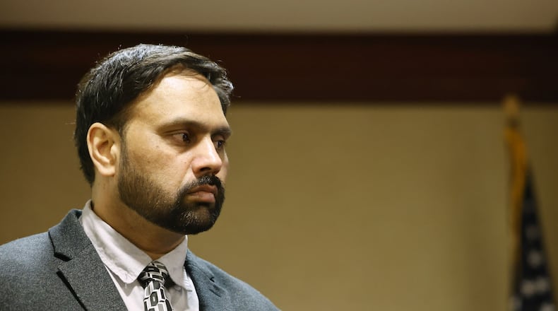 Gurpreet Singh appears in court Friday, Feb. 10, 2023 in Judge Gregory Howard's courtroom in Butler County Common Pleas Court in Hamilton. Singh is charged in a quadruple homicide of his wife and three other family members in April 2019. Singh's first trial resulted in a hung jury. A new trial date has been set for April 29, 2024. NICK GRAHAM/STAFF