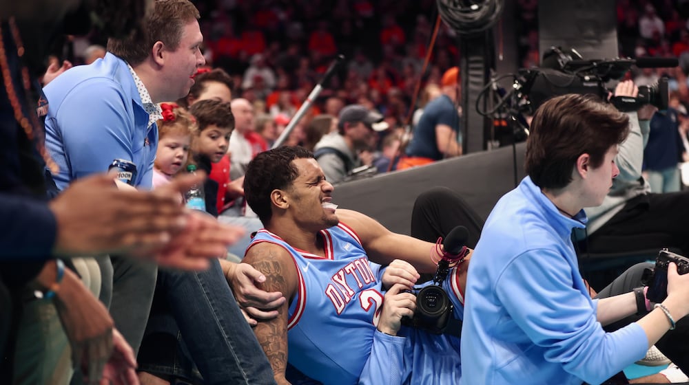 Dayton against Virginia on Saturday, Dec. 6, 2025, at the Spectrum Center in Charlotte, N.C. David Jablonski/Staff