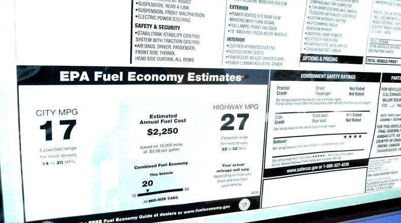 All new vehicles have the suggested retail price listed on the window sticker. If purchasing a 3-year-old vehicle, the amount paid can be much less of what it listed for originally. James Halderman photo