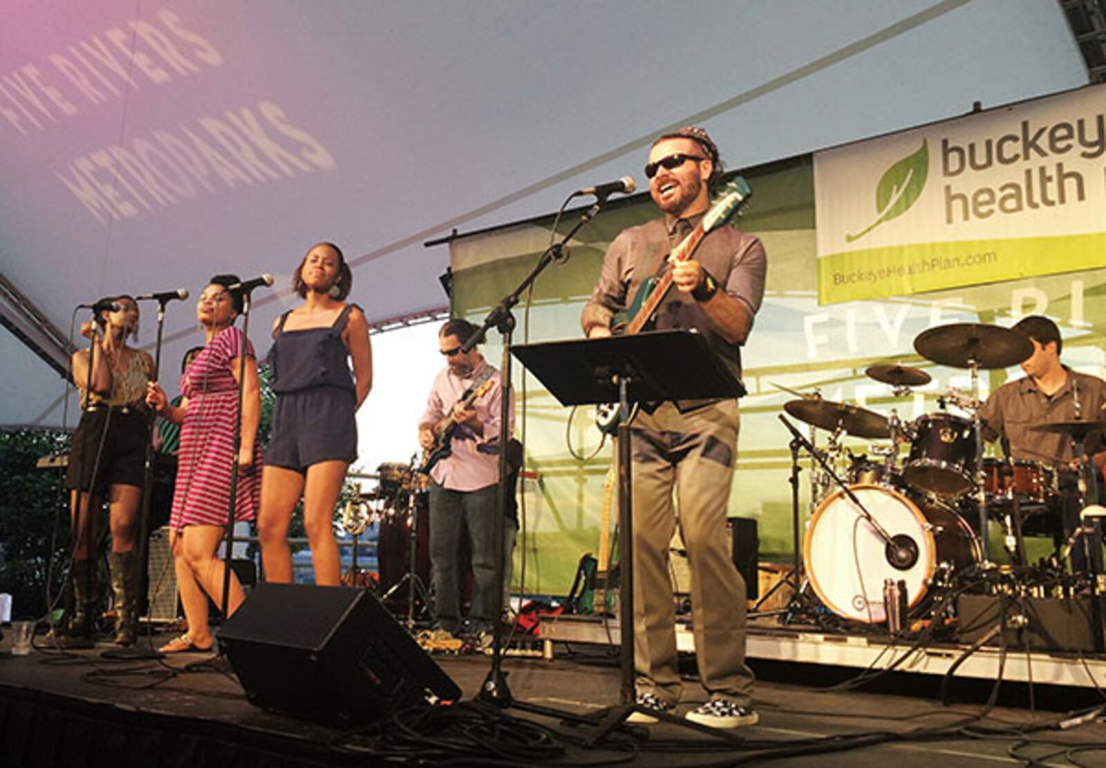 Jah Soul performs during 2015 R&B Hot Summer Music concert at Riverscape, Dayton, Ohio.
