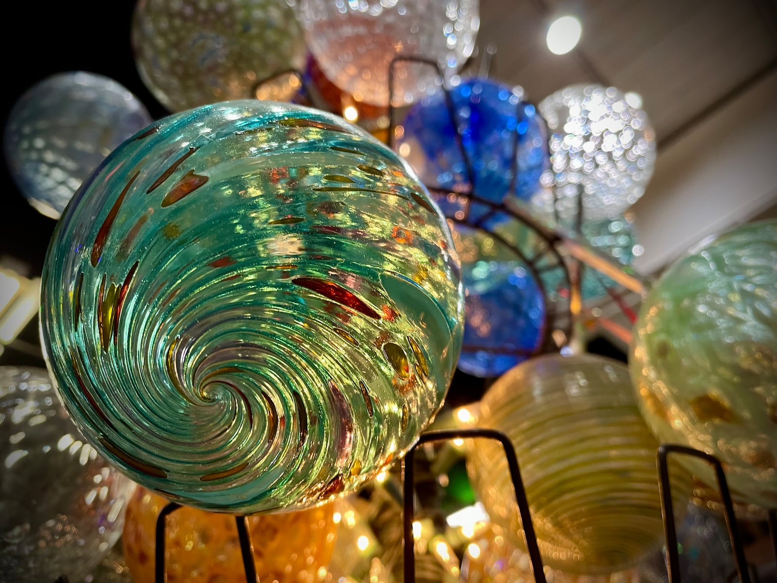 Nyminal Glass, a glass blowing studio and gallery in Dayton, is offering ornament making classes for the holiday season. NATALIE JONES/STAFF