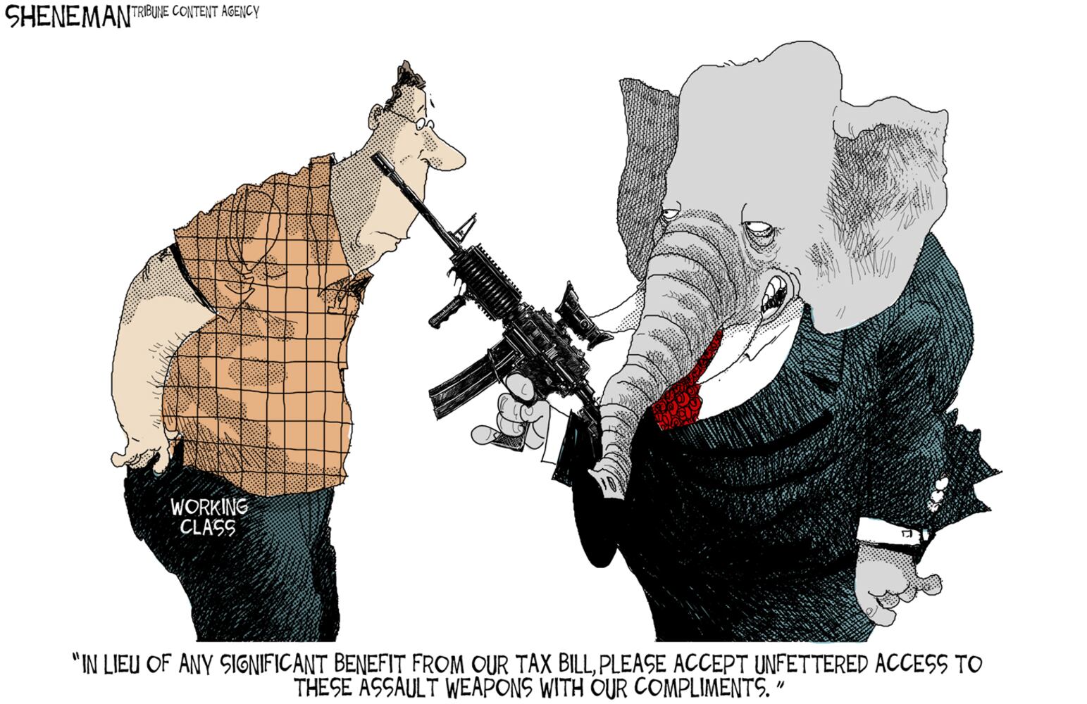 Week in cartoons: Guns, Russia, Trump and more