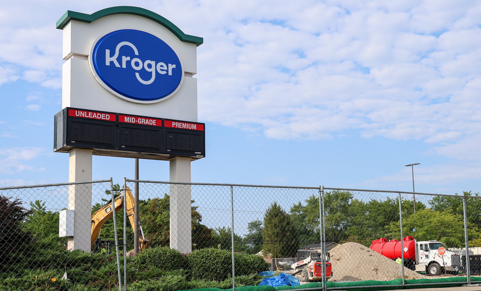 The Kroger Fuel Center in Englewood is closed for an expansion and is expected to reopen this fall. The center will be upgraded to include a total of 18 fuel pumps. BRYANT BILLING / STAFF