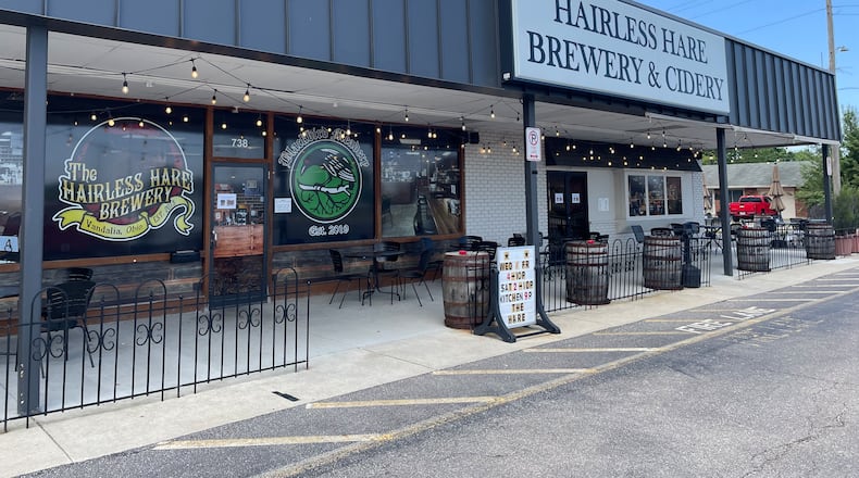 Hairless Hare Brewery is located at 738 W. National Road in Vandalia. NATALIE JONES/STAFF