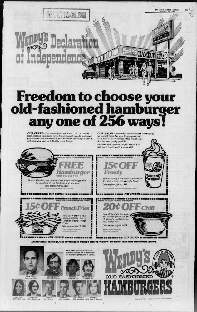 Vintage Restaurant advertising DDN