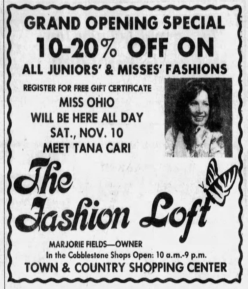 Town and Country shopping center advertisements