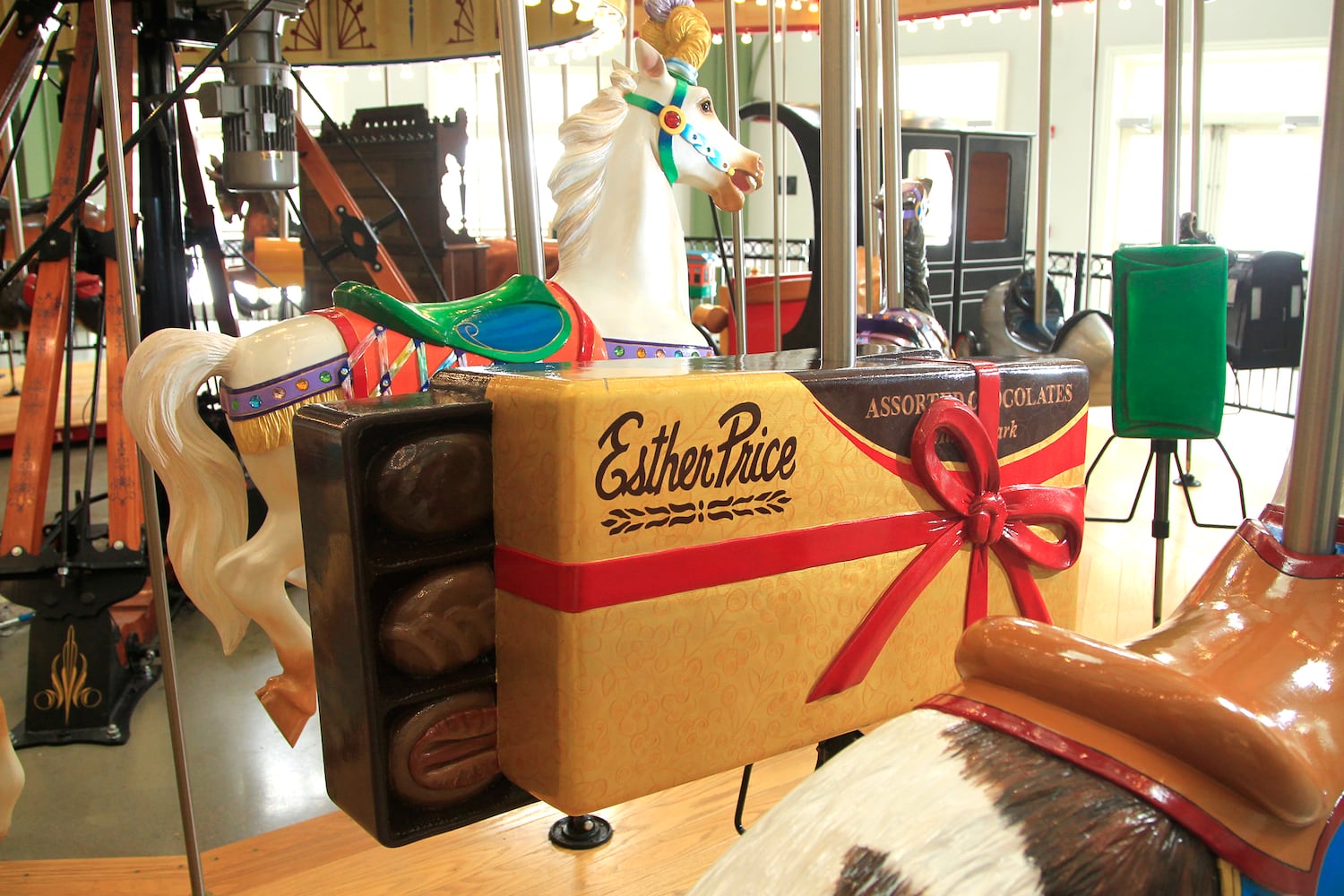The Carousel of Dayton Innovation, at Carillon Historical Park, is a whimsical ride made of 32 hand-carved figures from the Gem City’s history.