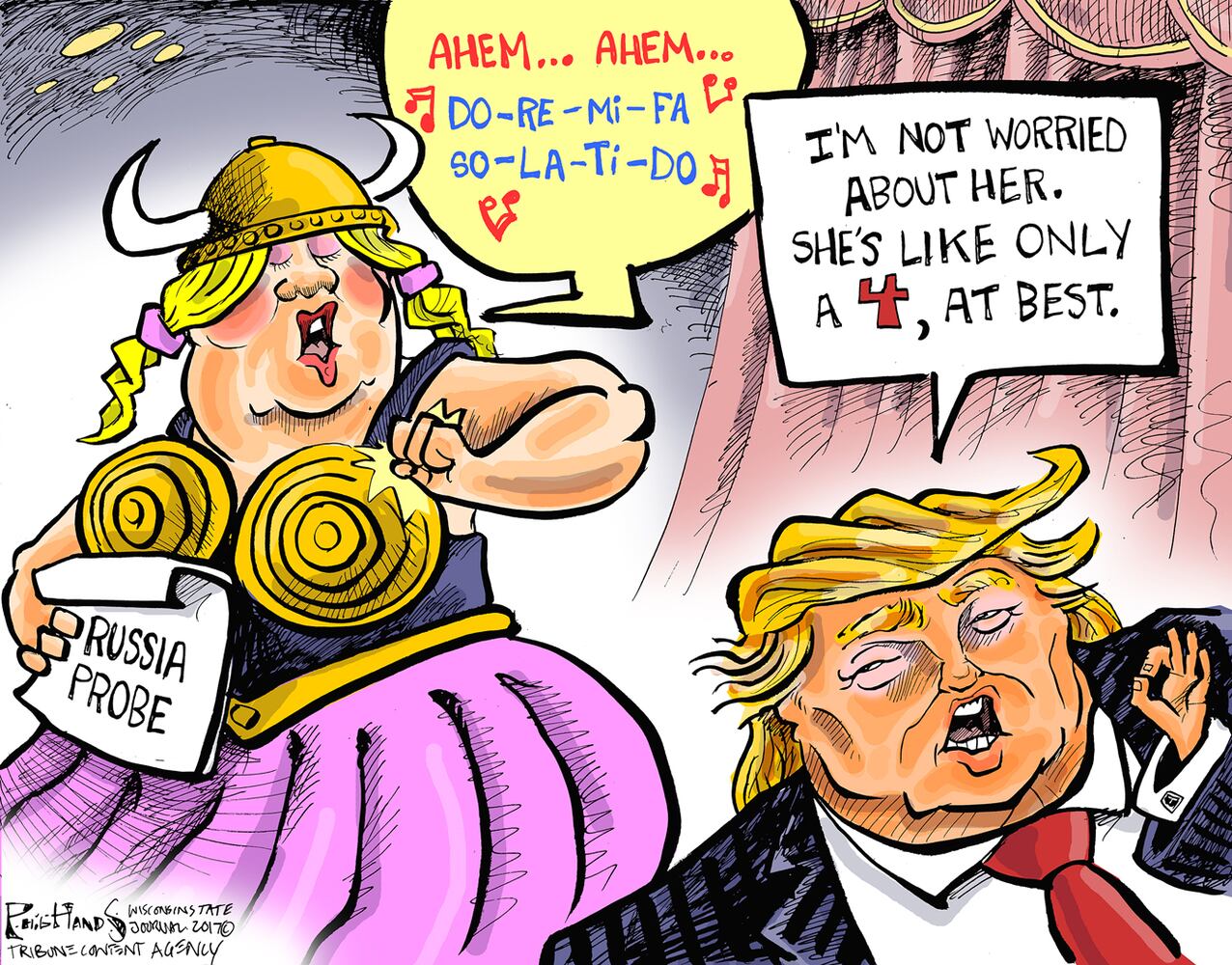Week in cartoons: Guns, Russia, Trump and more