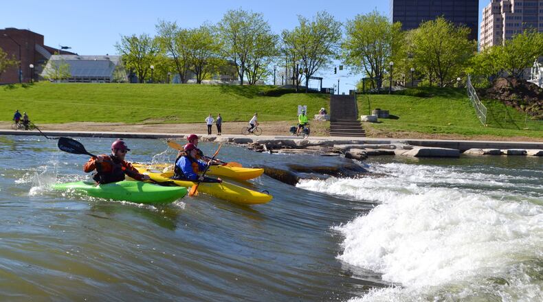 The RiverScape River Run officially opened downtown on the Great Miami River on Friday, May 5, 2017. CONTRIBUTED BY FIVE RIVERS METROPARKS
