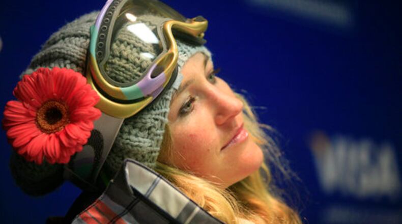 Gretchen Bleiler attends a news conference after being named as a member of the 2010 Olympic Snowboard Team following the U.S. Snowboarding Grand Prix finals, Saturday, Jan. 23, 2010, in Park City, Utah.