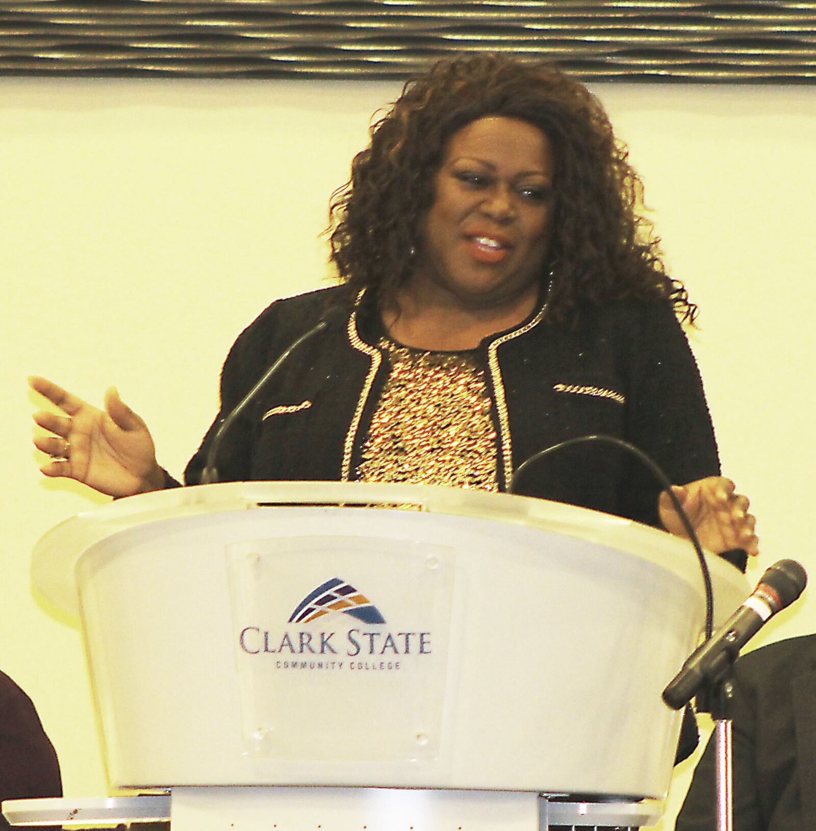 “So many of my dreams have come true,” said Shirley Murdock, shown here giving the keynote address during the City of Springfield’s Martin Luther King Jr. celebration in 2015. FILE