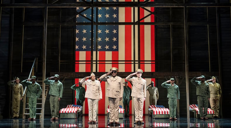 The cast of the national tour of A Soldier's Play," slated Feb. 14-19 at the Victoria Theatre courtesy of Dayton Live and the Human Race Theatre Company. PHOTO BY JOAN MARCUS