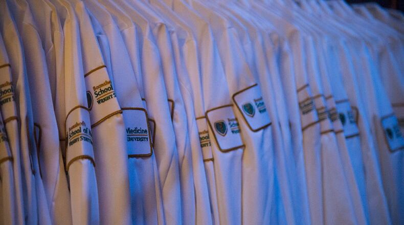 Boonshoft School of Medicine white coats.