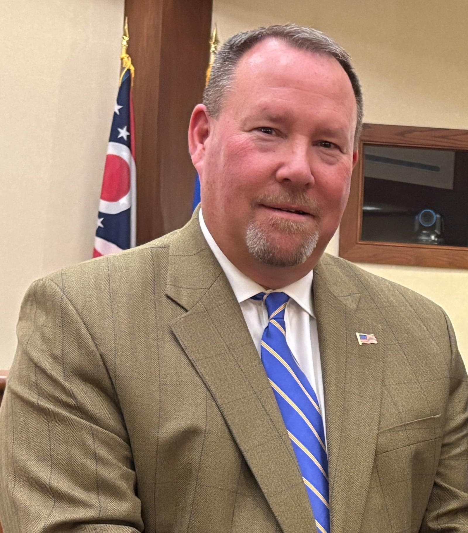 Oakwood Councilman Rob Stephens marks his final council meeting Monday, Dec. 1, 2025. After serving 16 years, he decided not to seek reelection. JEN BALDUF/STAFF
