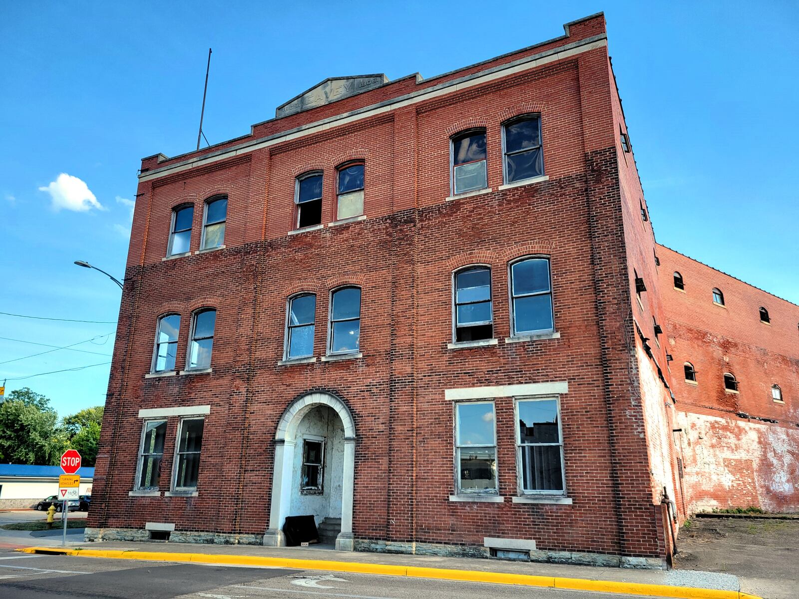 The Eavey Exchange building located off of Detroit Street in downtown Xenia. Built in 1908, the former grocery store warehouse has been vacant for many years. LONDON BISHOP/STAFF