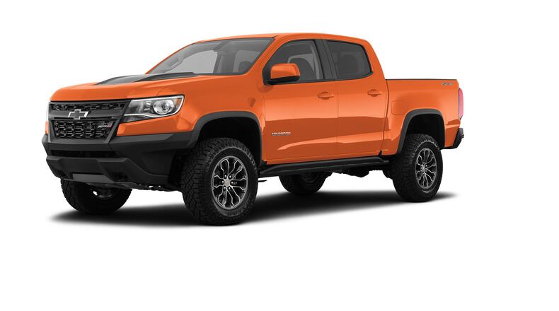 New features for the midsize 2018 Chevrolet Colorado ZR2 include heated outside mirrors and Active Tow, which helps the driver align the vehicle with a trailer when reversing. Metro News Service photo