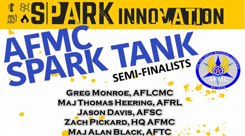 The Air Force Materiel Command has selected five semifinalists from more than 100 submissions to the command-wide 2022 Spark Tank competition. CONTRIBUTED GRAPHIC