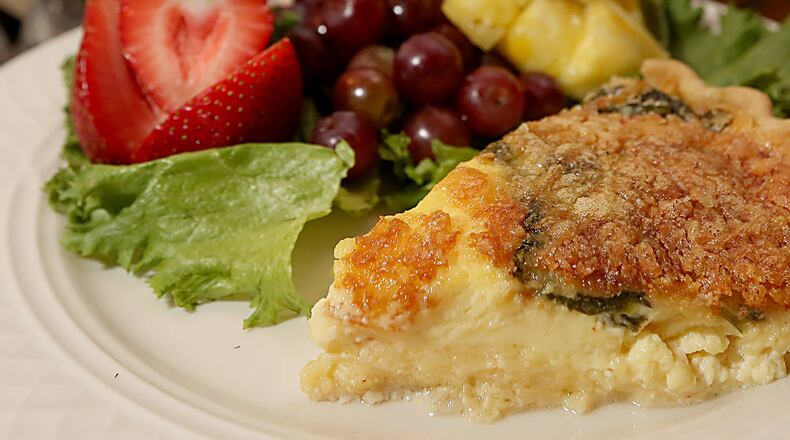 Quiche at the Coldwater Cafe in Tipp City, which has been named the "Best in Ohio" for fine dining in the Ohio Magazine 2020 Best in Ohio awards.