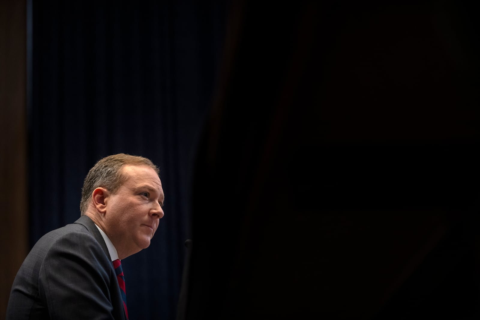 FILE - Former Rep. Lee Zeldin, R-N.Y., President-elect Donald Trump's pick to head the Environmental Protection Agency, appears before the Senate Environment and Public Works Committee on Capitol Hill, Jan. 16, 2025, in Washington. (AP Photo/Mark Schiefelbein, File)