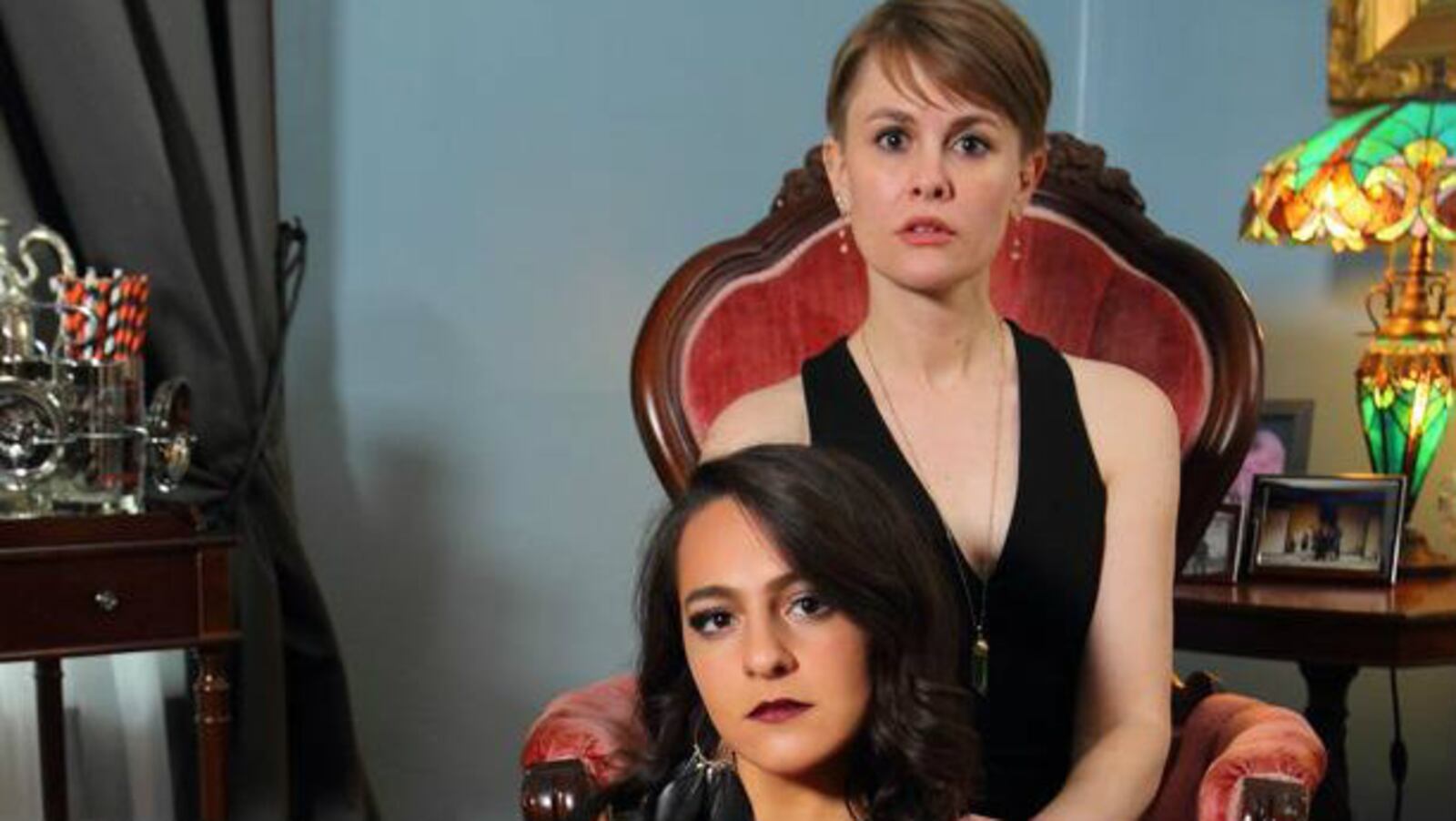 Deanna Giulietti (Lizzie) and Natalie Bird (Emma) are featured in the local premiere of Steven Cheslik-DeMeyer and Alan Stevens Hewitt's rock musical "Lizzie," presented by the Human Race Theatre Company June 13-30 at the Loft Theatre. CONTRIBUTED PHOTO BY SCOTT J. KIMMINS