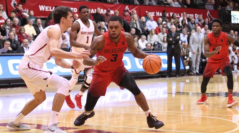 Dayton against St. Joseph's on Wednesday, Jan. 17, 2018, at Hagan Arena in Philadelphia.