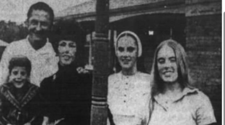 Wayne Carle, far left, poses with son Brad, wife Yolanda, and daughters Wendy and Cindy in this Dayton Daily News photo from 1972. The Carles lived in Harrison Twp. but attended Dayton Public Schools while they lived in Dayton.