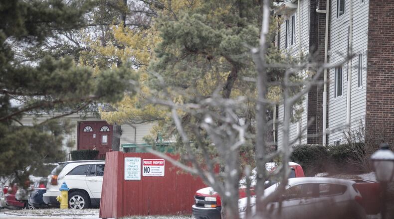 Dayton police are investigating after a deadly shooting was reported at an apartment on Germantown Pike late Jan. 17, 2021. STAFF/JIM NOELKER