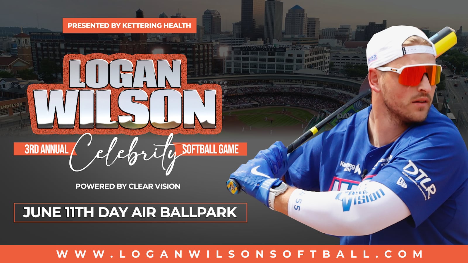 The Logan Wilson Celebrity Softball Game will be back for its third year at the Day Air Ballpark on June 11.

Photo courtesy / Dayton Dragons