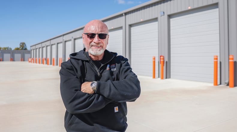Greg McAfee poses for a portrait at his new business, Platinum RV Storage, on Friday, October 24, 2025, in New Carlisle. JOSEPH COOKE/STAFF