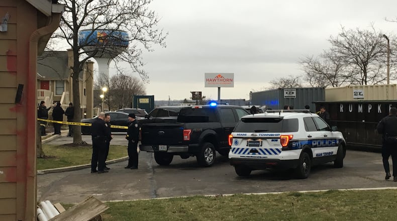 Three suspects are in custody after an incident Thursday of attempting to strike an officer with a vehicle Hawthorn Suites By Wyndam Miamisburg/Dayton Mall South on Prestige Place. CONTRIBUTED PHOTO