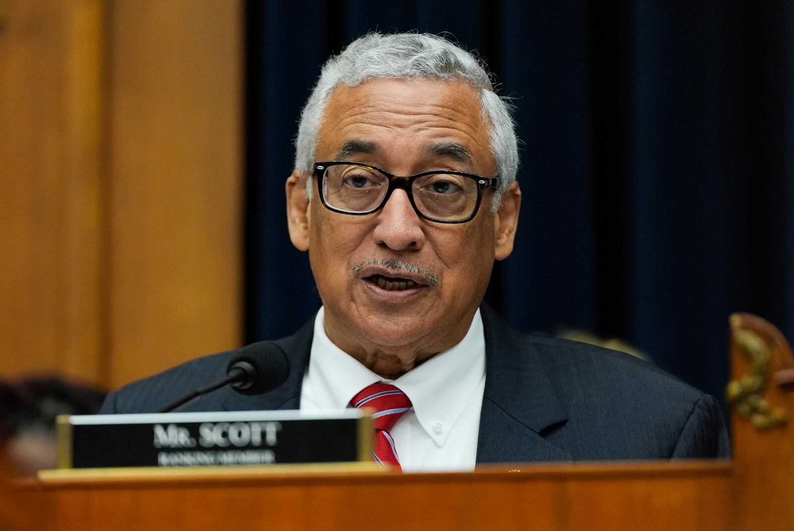Rep. Bobby Scott, D-Va., speaks during a House Education and Workforce hearing, Thursday, June 5, 2025, on Capitol Hill in Washington. (AP Photo/Julia Demaree Nikhinson)