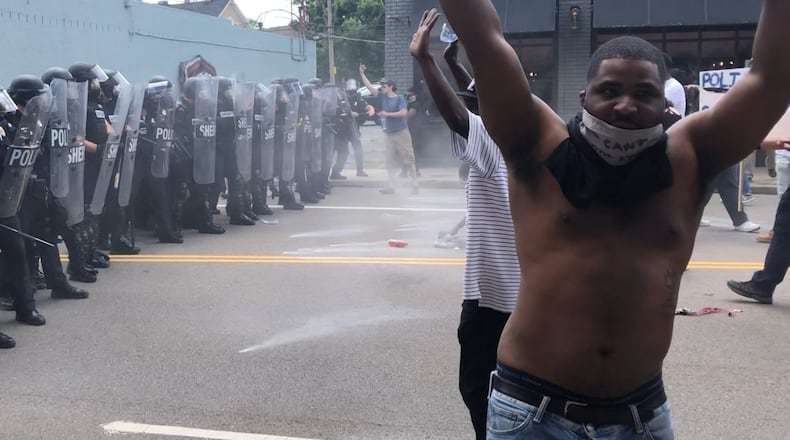 Jared Grandy resigned as Dayton’s community-police relations coordinator on Saturday, after attending a downtown protest. Grandy, seen here, says he lost faith in the possibility of culture change in the department. CORNELIUS FROLIK / STAFF