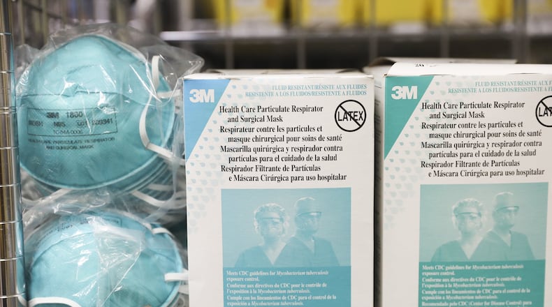 N95 masks made by 3M. (Eve Edelheit/The New York Times)