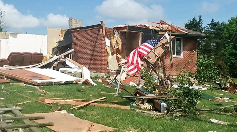 The home and barn of Albert and Wanda King along Crawford Toms Run Road west of Brookville in Perry Twp. was the first to be destroyed in a Memorial Day EF4 tornado that carved a path through more than 18 miles of Montgomery County. SUBMITTED