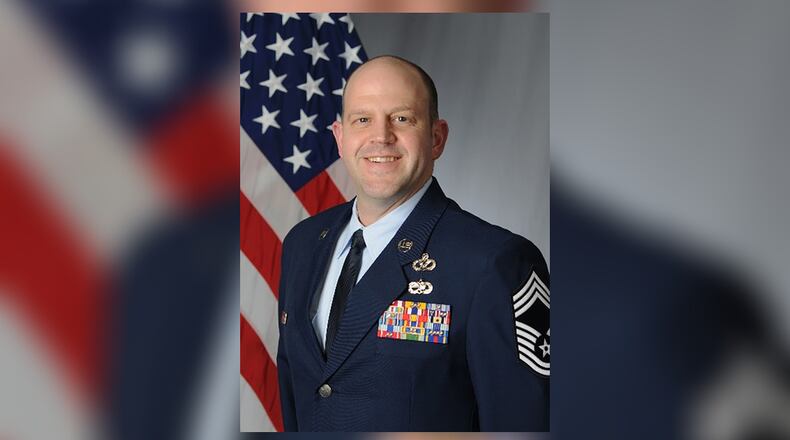 Chief Master Sgt. Jeremy Carlson is the new superintendent of education for the Air Force Institute of Technology’s Civil Engineer School and also serves as the chief enlisted manager for AFIT. U.S. Air Force photo