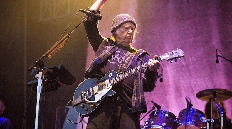 FILE - Neil Young performs at the BottleRock Napa Valley Music Festival in Napa, Calif., on May 25, 2019. (Photo by Amy Harris/Invision/AP, File)