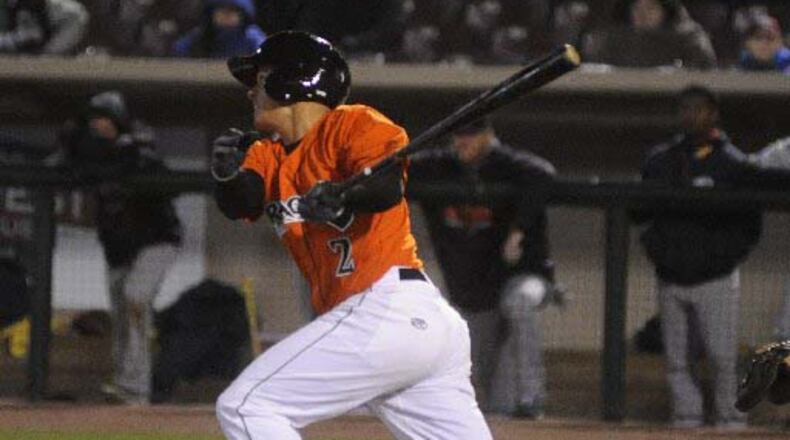 Dragons infielder Luis Gonzalez is in his third season at Dayton. MARC PENDLETON /STAFF