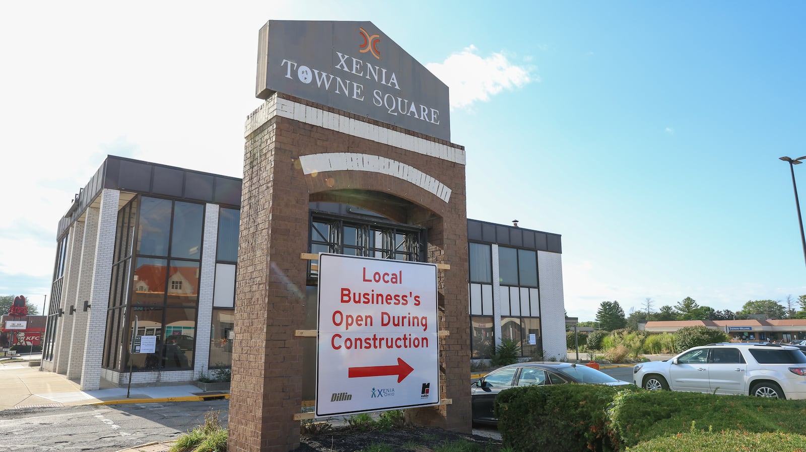 Construction work continues on the Xenia Market District, the $150 million redevelopment of the former Xenia Towne Square Shopping Center off West Main Street in downtown Xenia. Work began in late 2024. BRYANT BILLING / STAFF