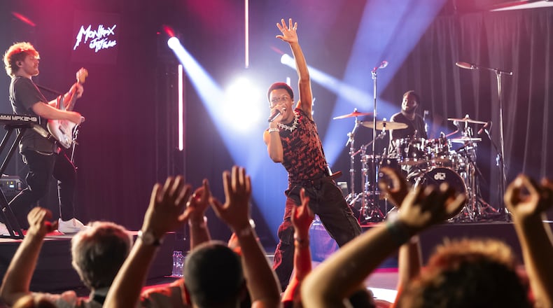 FILE - American singer-songwriter, David Anthony Burke, aka d4vd, performs on the Casino stage during the 58th Montreux Jazz Festival (MJF), in Montreux, Switzerland, July 19, 2024. (Cyril Zingaro/Keystone via AP, File)