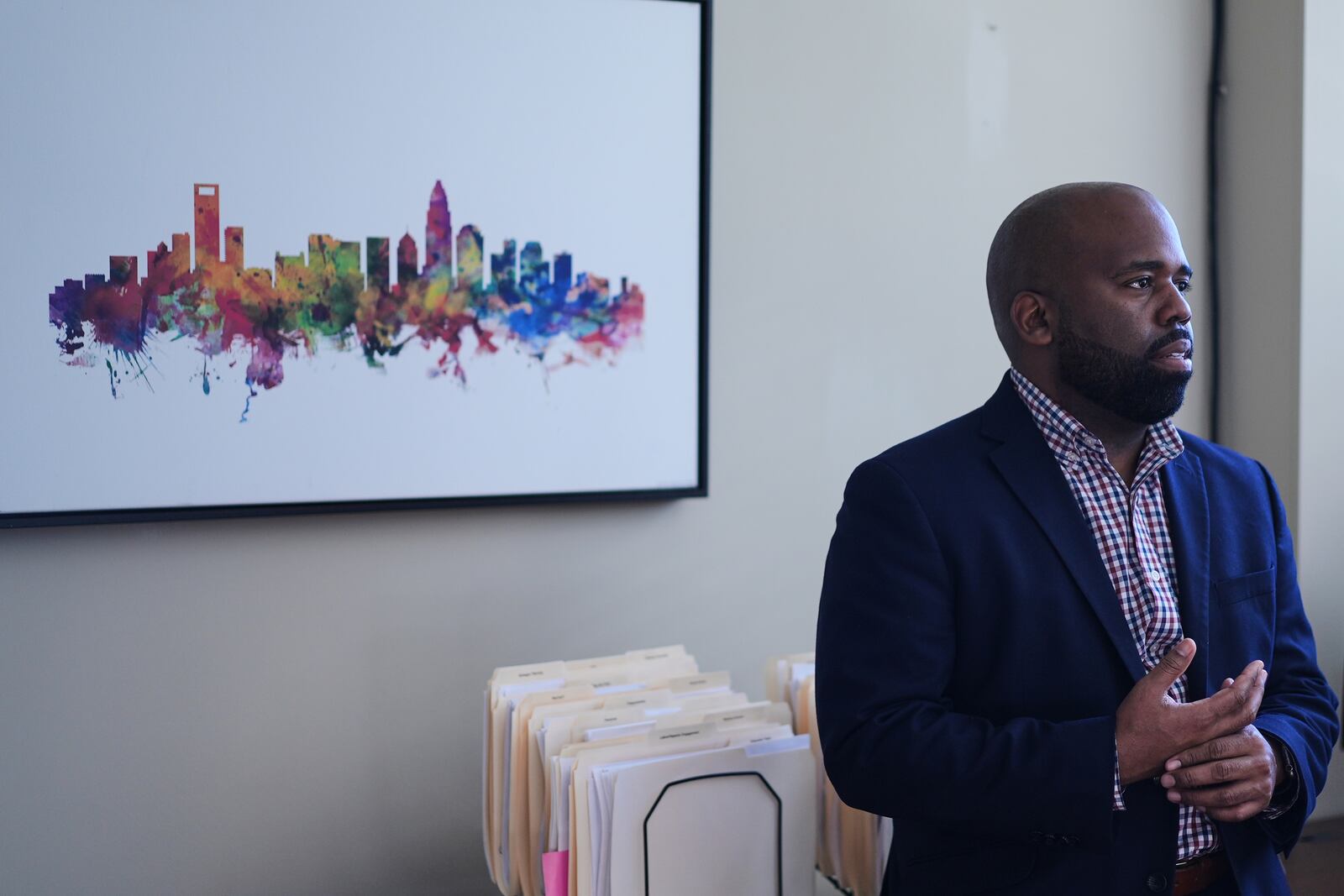 Mecklenburg County Health Department Director Raynard Washington speaks during an interview in Charlotte, N.C., on March 18, 2025. (AP Photo/Mary Conlon)