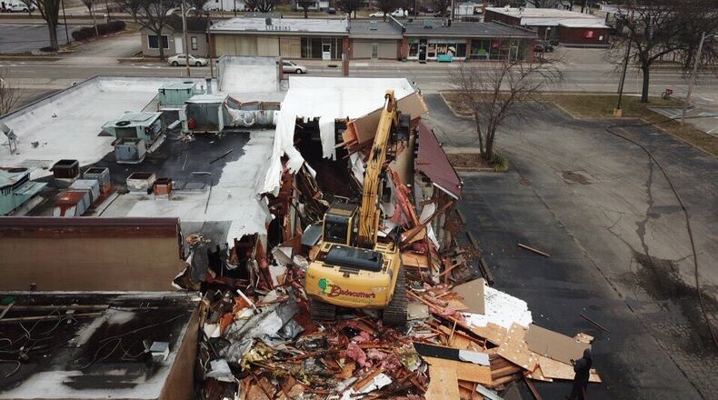 Demolition started Thursday on the former Duke’s Restaurant on East Dixie Drive in West Carrollton. The site will be the new home for Dayton Hydroponics. The company plans to move from its Miamisburg-Centerville Road location. STAFF