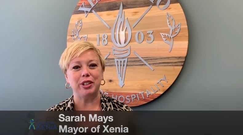 Xenia Mayor Sarah Mays speaks in a video urging Greene County residents to be safe this holiday season.