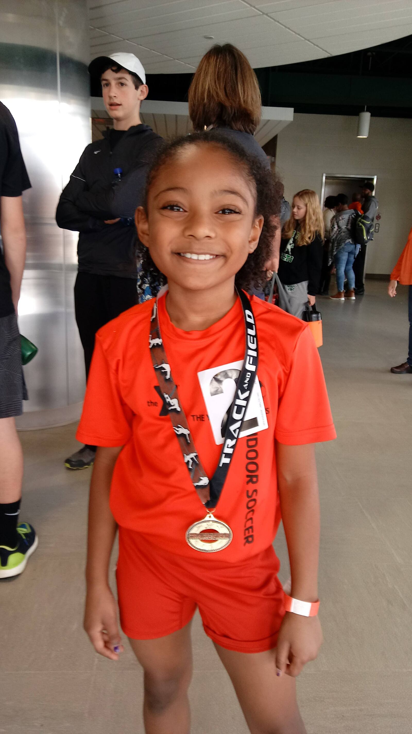 Jaiya won her first medal for a 200 meter race as an 8 year old. Since then she has medaled in many other races and competed in the Junior Olympics twelve times.