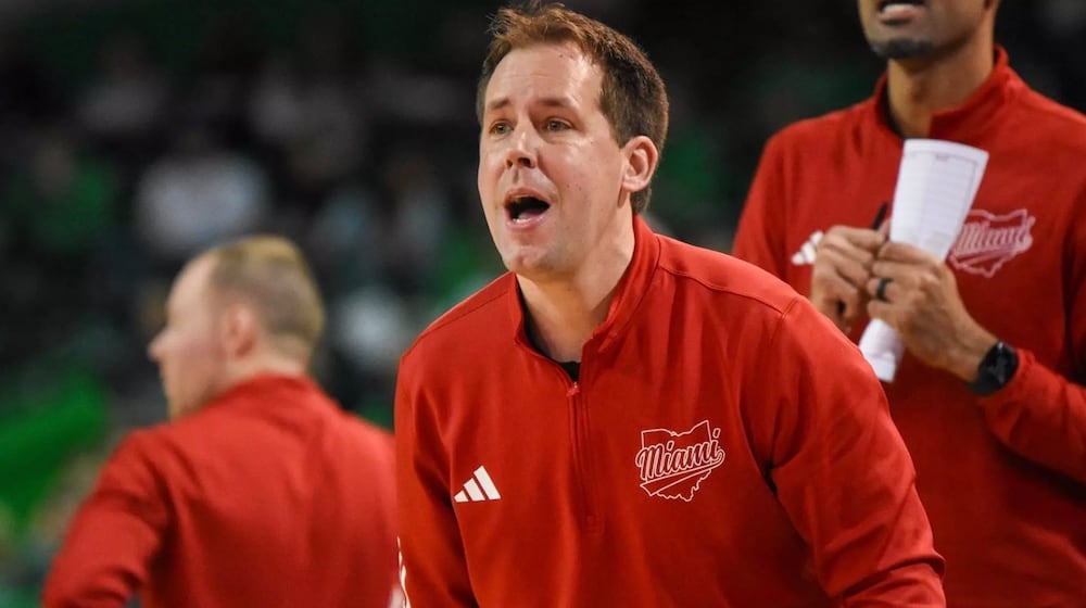 Miami associate head coach Jonathan Holmes. MIAMI ATHLETICS PHOTO