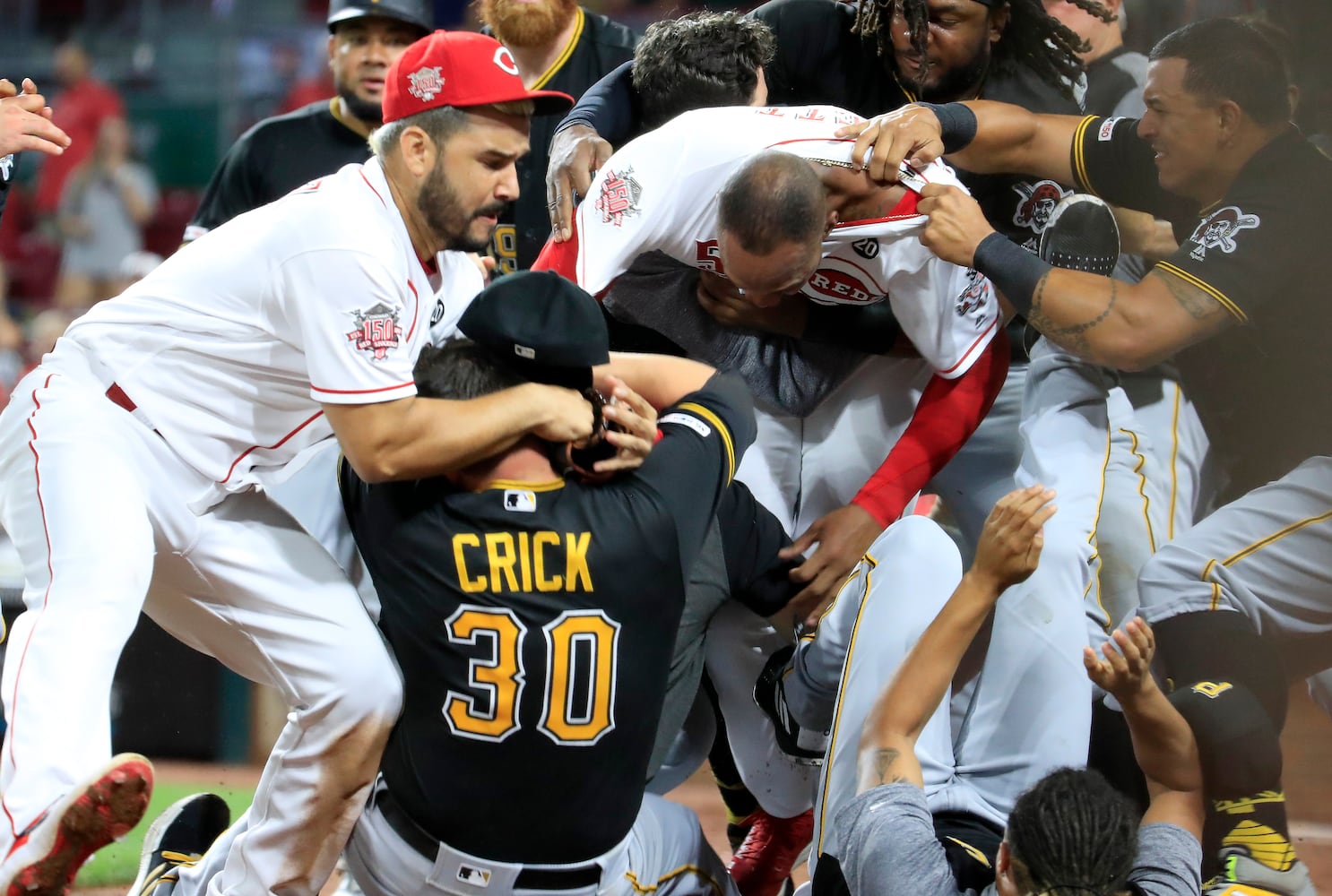 PHOTOS: Reds vs. Pirates brawl