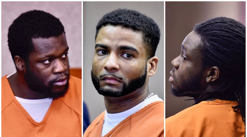 From left: Elijah Mincy, Rodney Gibson II and Roger Simpson were all sentenced Friday, May 25, for an incident involving the sexual assault of a woman who was visiting Oxford in February. NICK GRAHAM/STAFF