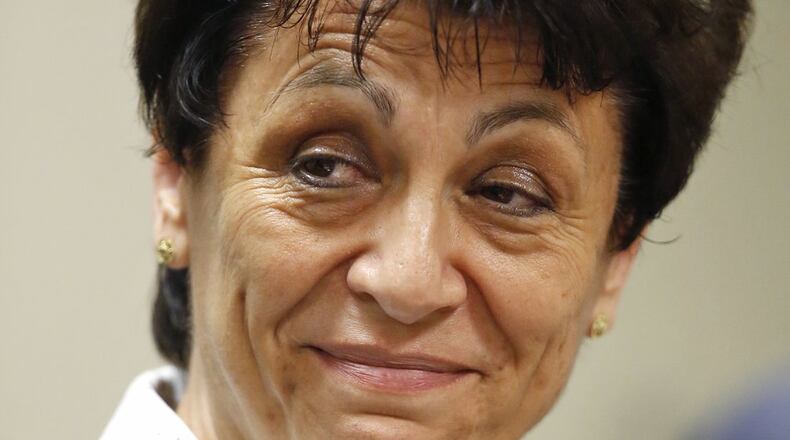 Cassie Barlow, Director of Wright State’s Center for Workforce Development, during a roundtable discussion with Cox Media Group. TY GREENLEES / STAFF