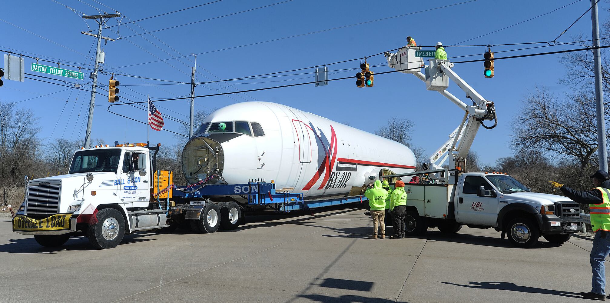 PHOTOS: A Boeing 767 is transported on Dayton-Yellow Spring Road in Fairborn